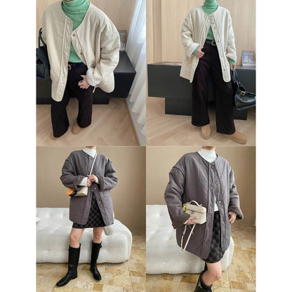 Damen Steppjacke Kuscheliges Innenfutter Praktische Taschen Norvielle