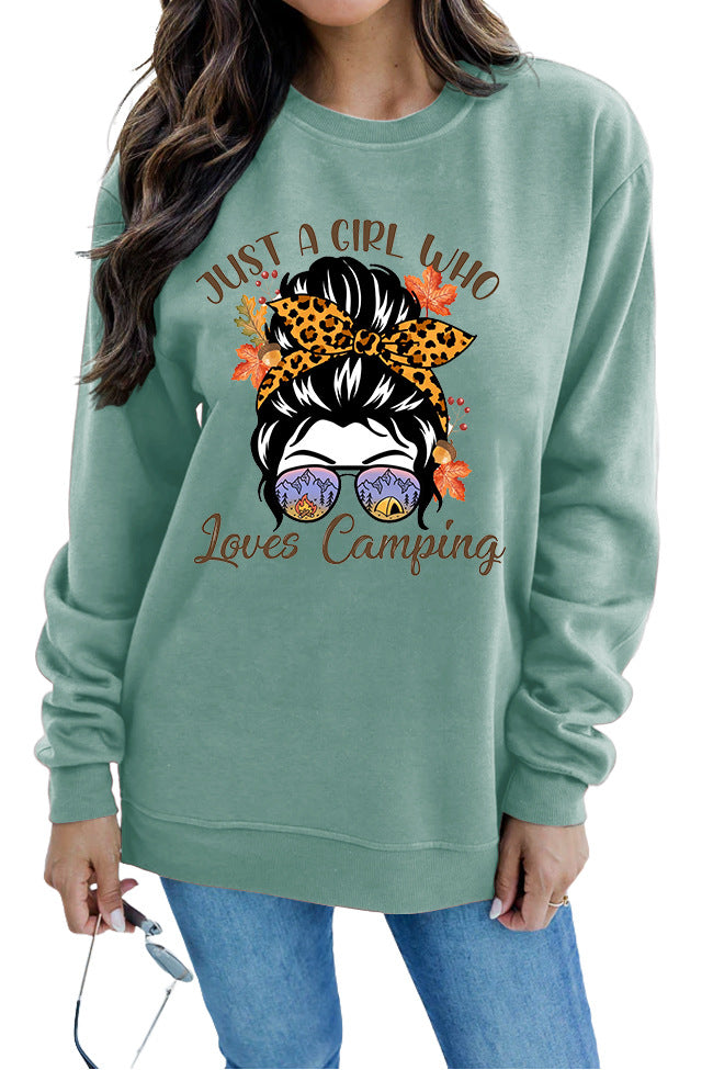 Damen Sweatshirt Campingmotiv Norvielle