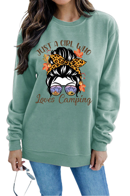 Damen Sweatshirt Campingmotiv Norvielle