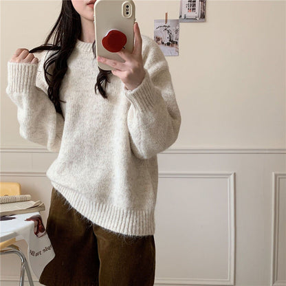 Damen Oversized Pullover Weiches Strick Norvielle