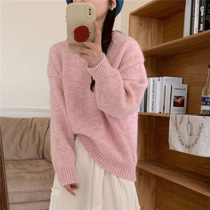 Damen Oversized Pullover Weiches Strick Norvielle