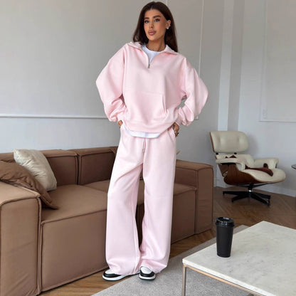 Damen Sport-Set Wickelkragen Taschen Norvielle