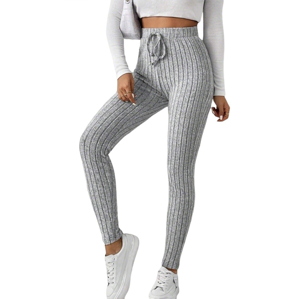 Damen Leggings Elastisch Rippmuster Norvielle