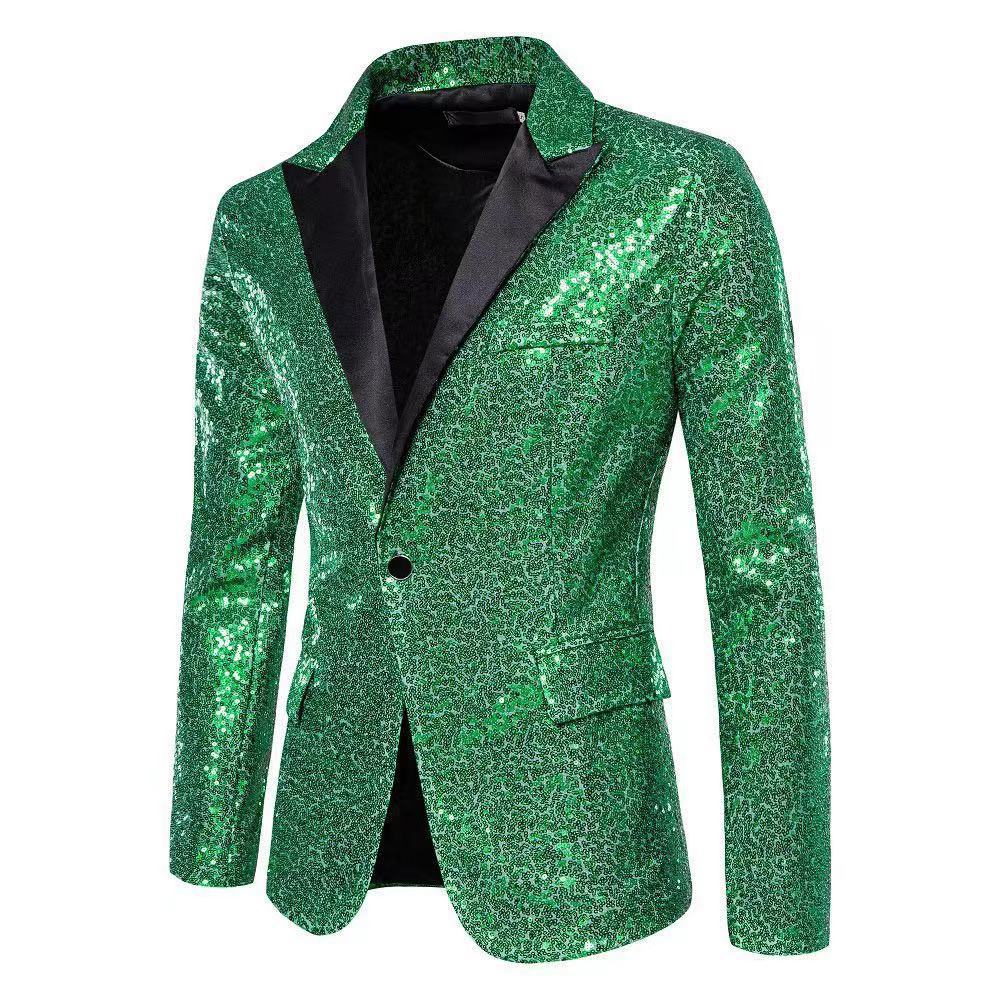 Herren Blazer Pailletten Elegant Dekorativ