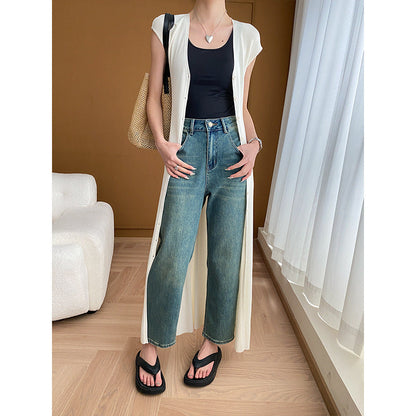 Damen Hochtaillierte Vintage-Jeans Norvielle