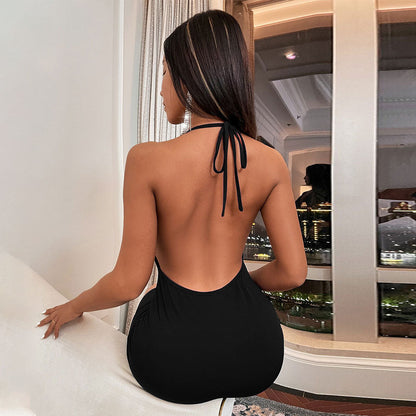 Damen Minikleid V-Ausschnitt Raffung Norvielle