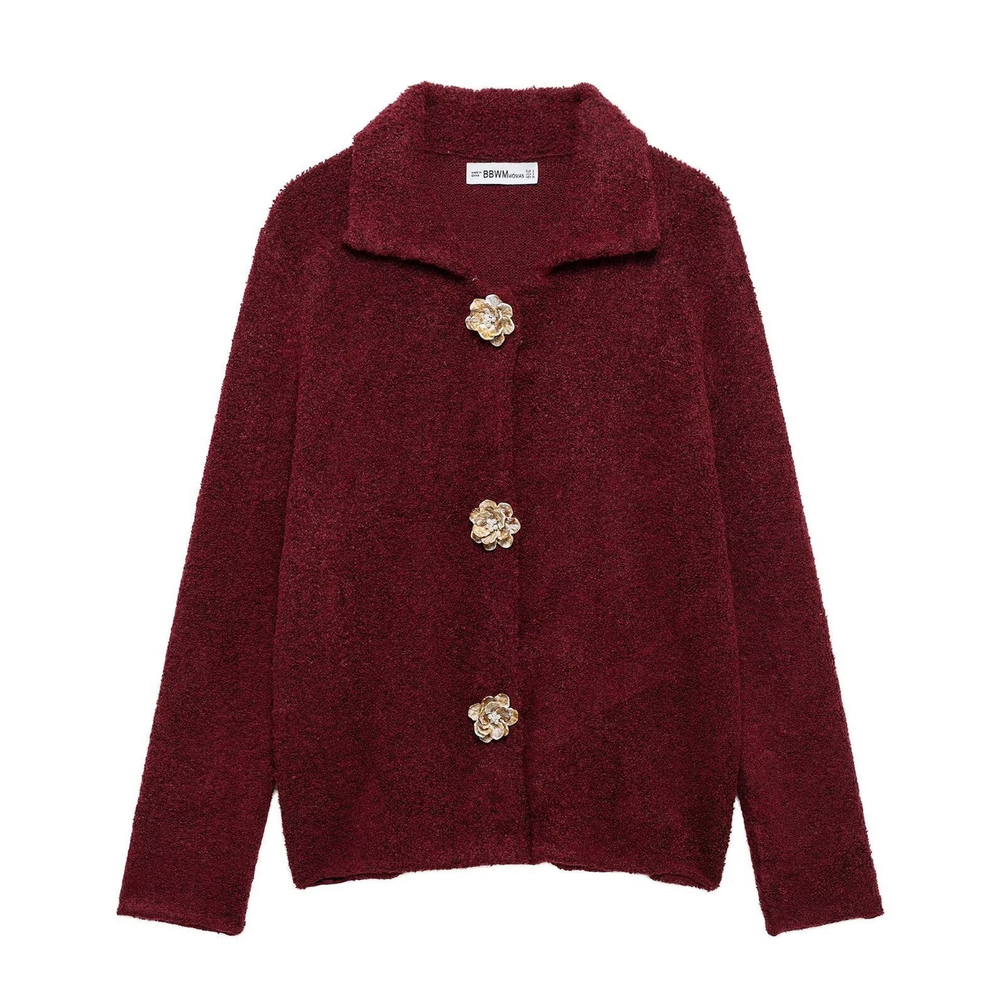Damen Fleecejacke Kuschelig Knopfleiste Norvielle