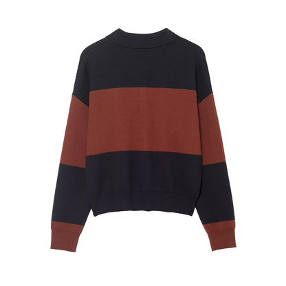 Damen Poloshirt Pullover Überschnittene Schultern Norvielle