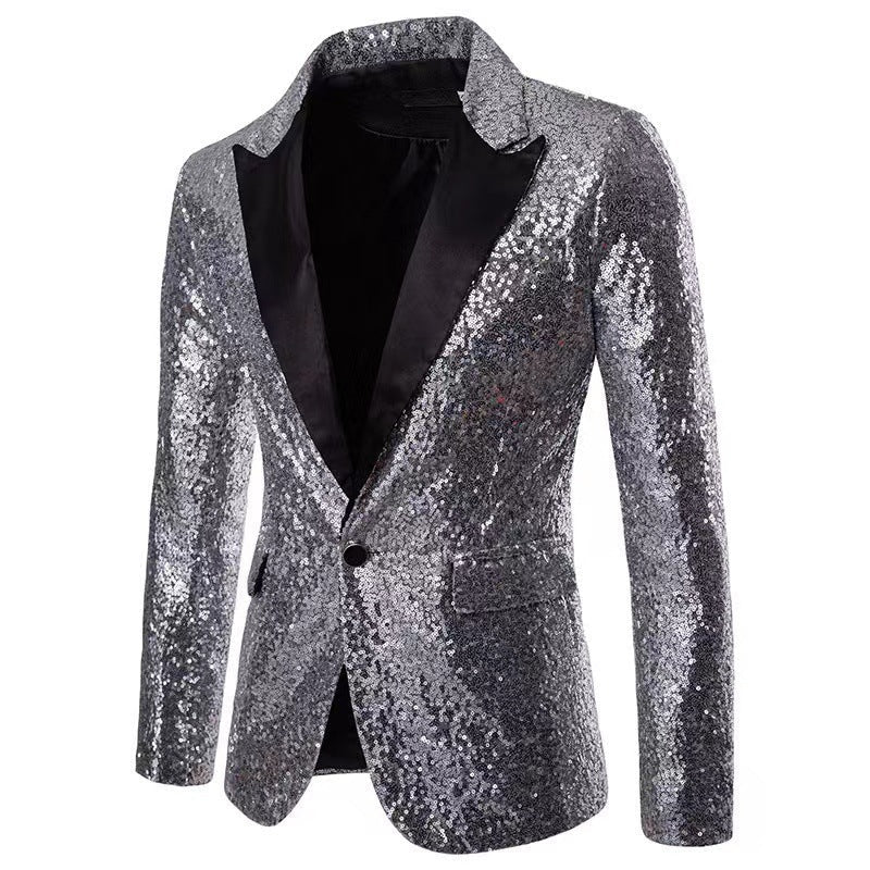 Herren Blazer Pailletten schimmernd Norvielle