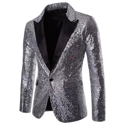 Herren Blazer Pailletten schimmernd Norvielle