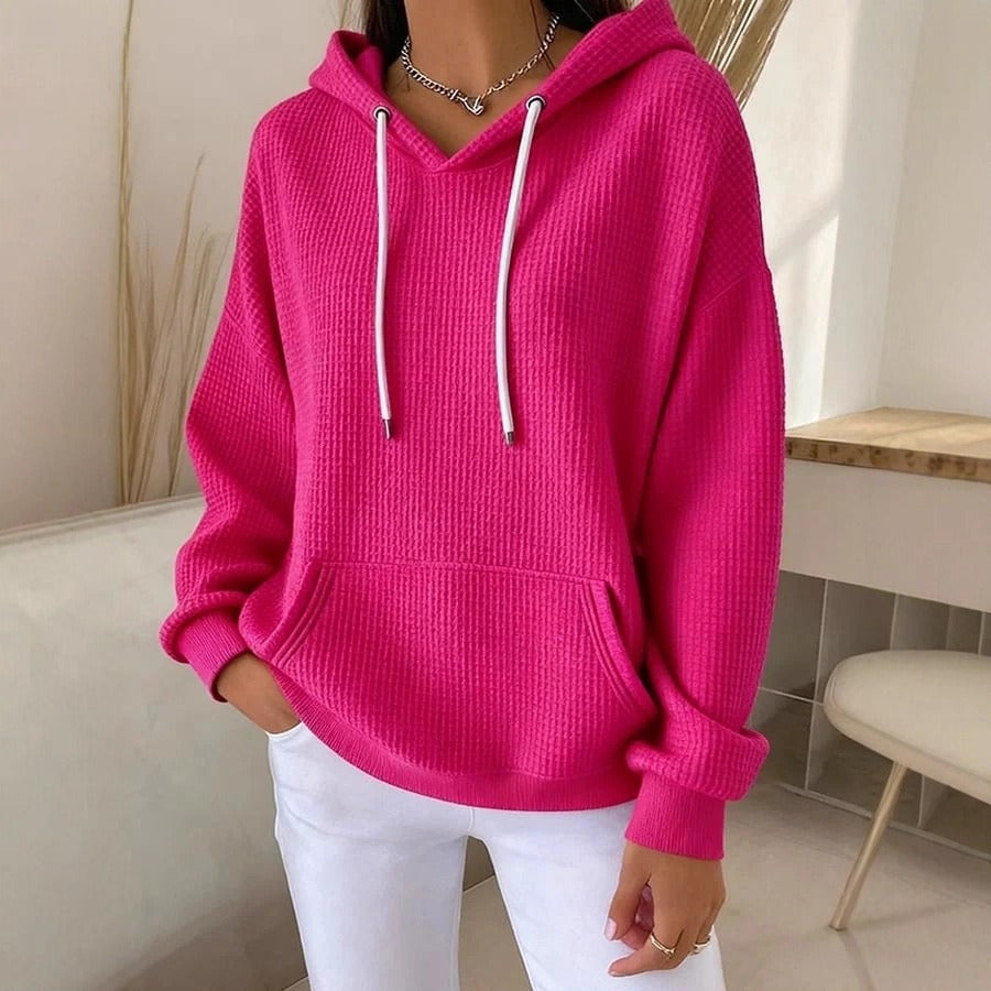 Damen Kapuzenpullover Strukturiertes Gewebe Norvielle