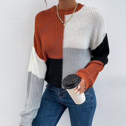 Damen Pullover Blockstreifen-Design Modern Norvielle - Norvielle
