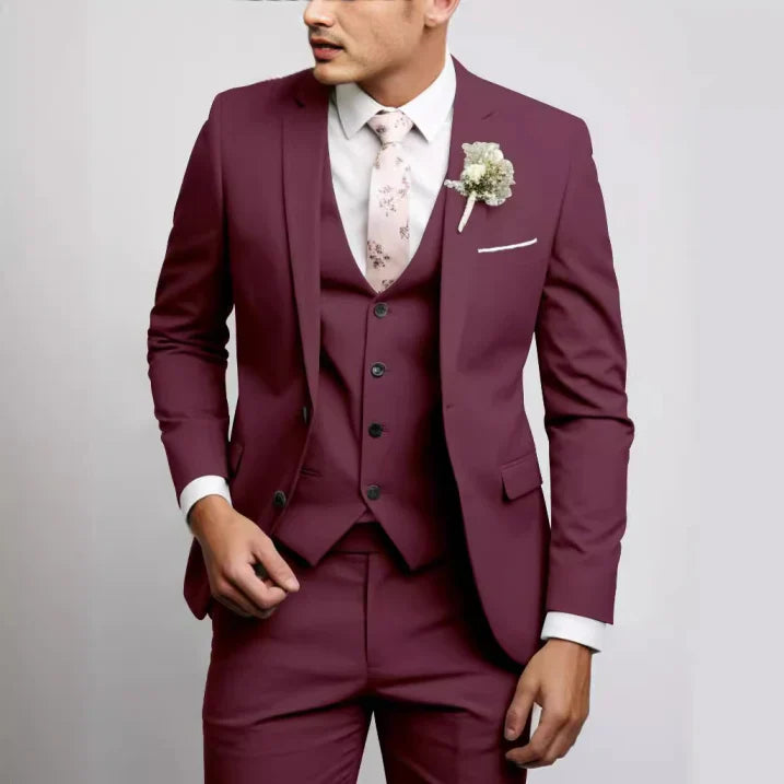 Herren Anzug 3-teilig Slim Fit
