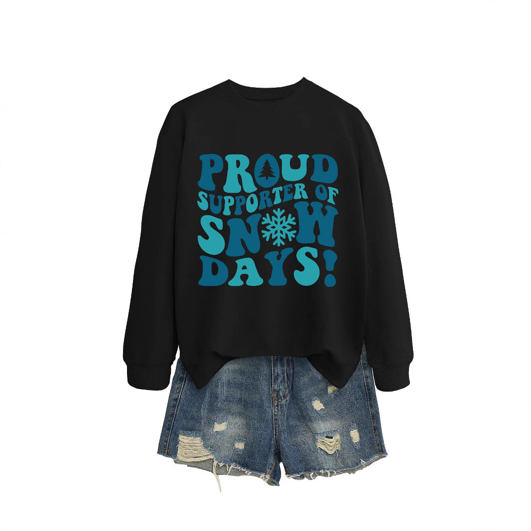 Damen Sweatshirt Kreativer Aufdruck Lässiger Schnitt Norvielle