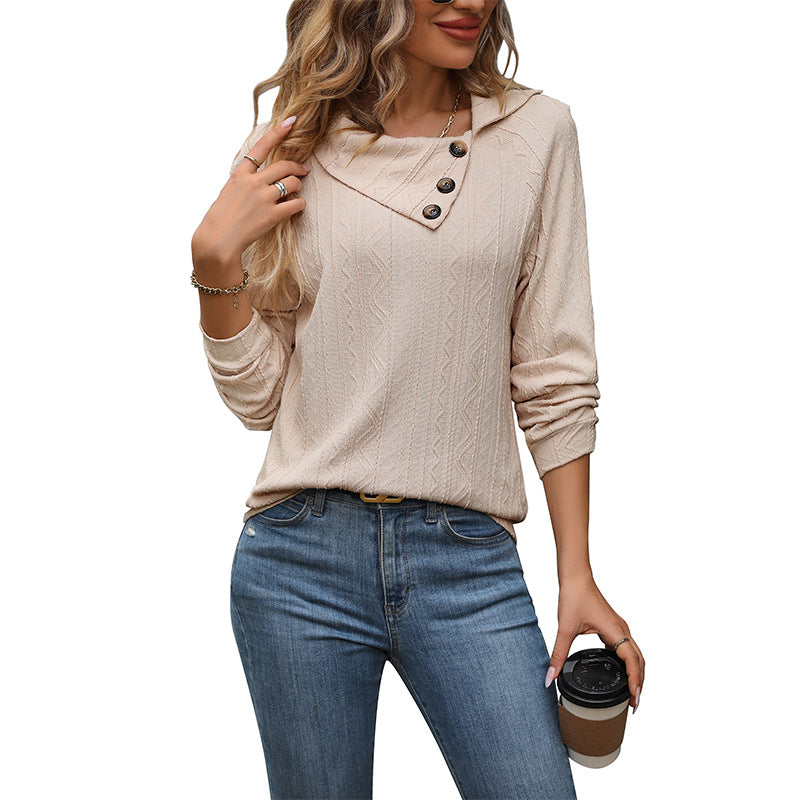 Damen Pullover mit Knopf-Detail Norvielle