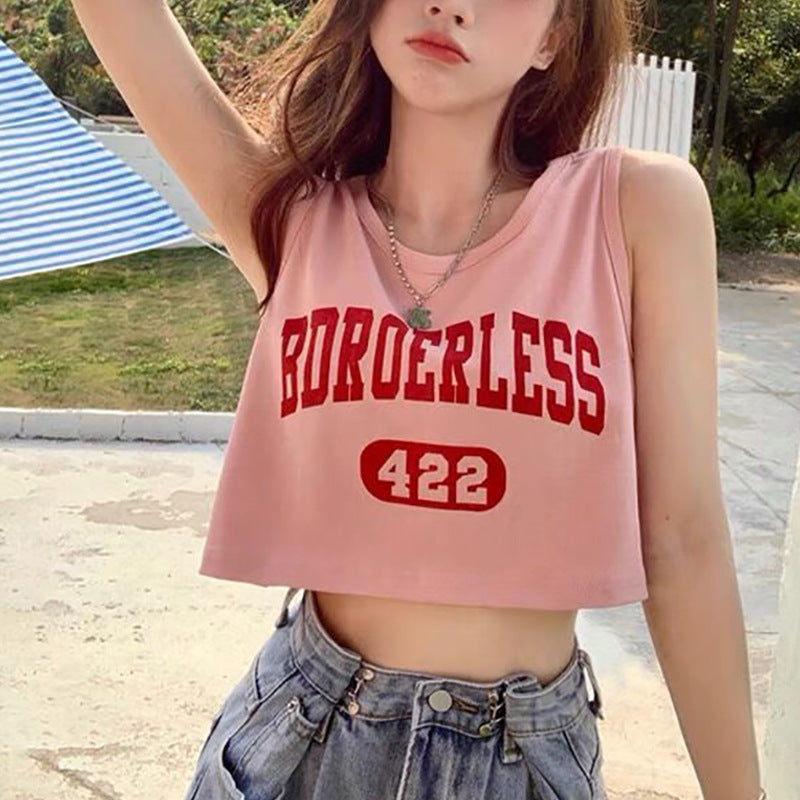 Damen Crop- Bequem Baumwolle Weiß - Norvielle