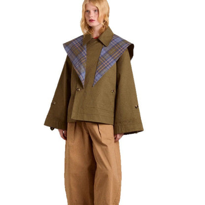 Damen Trenchcoat mit Kragen und Taschen Norvielle
