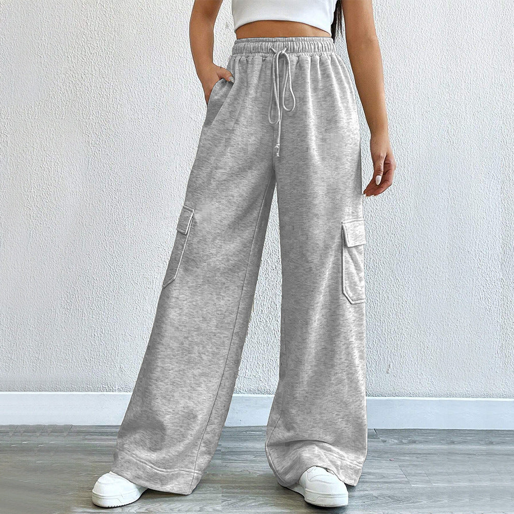 Damen Cargo-Hose Weite Beine Elastischer Bund Norvielle - Norvielle