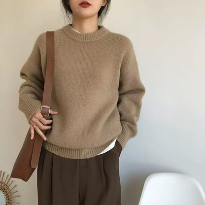 Damen Grobstrickpullover Oversized Weich Norvielle