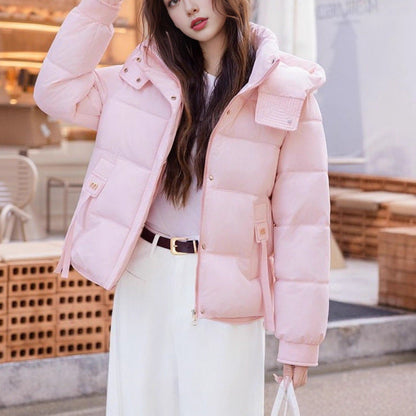 Damen Steppjacke Hochkragen Praktische Taschen