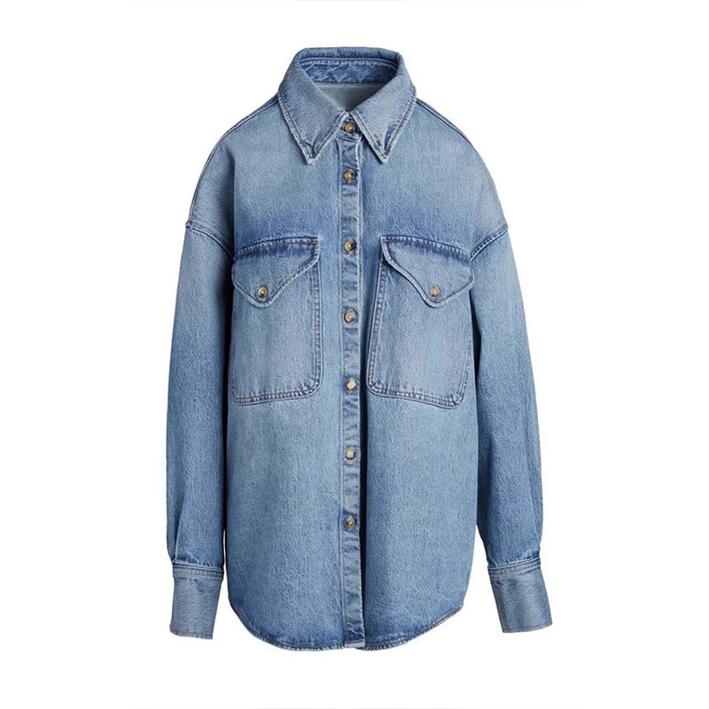 Damen Overshirt-Jacke Denim