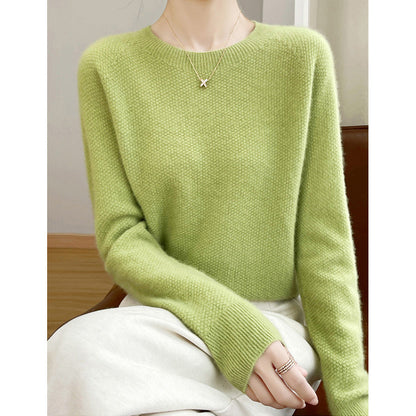 Damen Feinstrickpullover Locker Passform Rundhalsausschnitt Norvielle