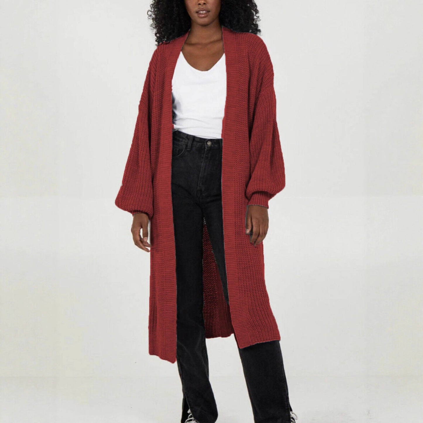 Damen Oversized Strickmantel Lässig Norvielle