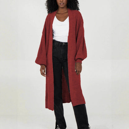 Damen Oversized Strickmantel Lässig Norvielle