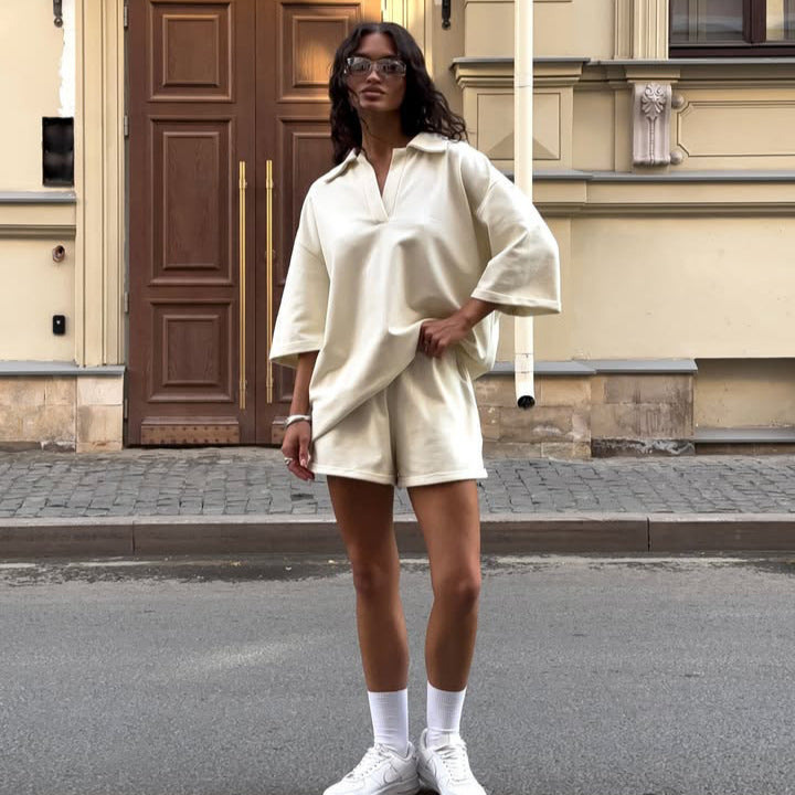 Damen Poloshirt Kleid mit Seitenschlitzen Norvielle - Norvielle