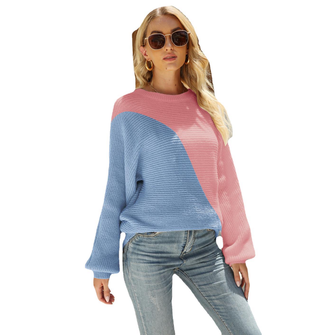 Damen Strickpullover Asymmetrisch Weit Norvielle
