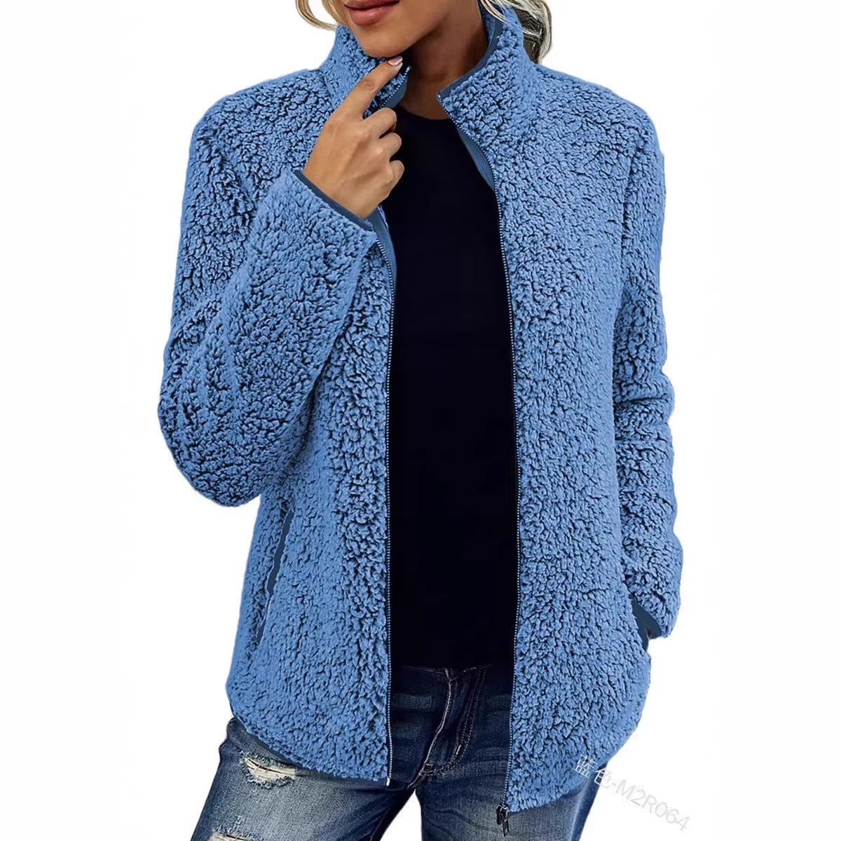Damen Fleecejacke Weich Hochkragen Norvielle