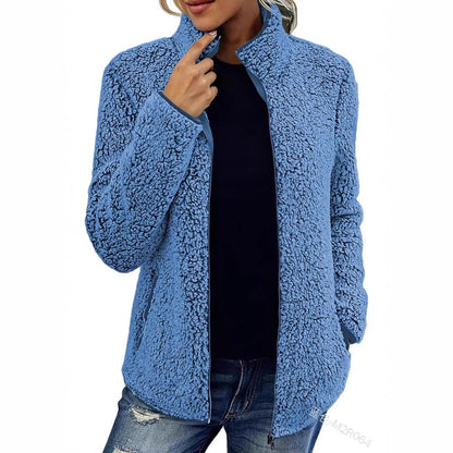 Damen Fleecejacke Weich Hochkragen Norvielle