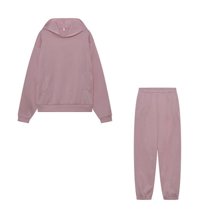 Damen Sportliches Hoodie Jogginghose Set Baumwolle