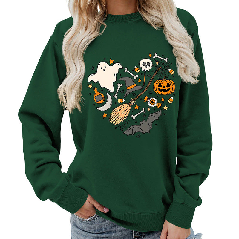 Damen Halloween Sweatshirt Kreatives Motiv