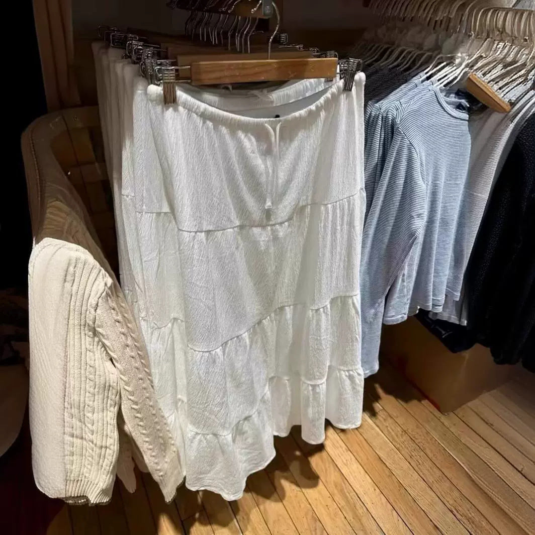Damen Maxi-Rock Voluminöses Stufen-Design Norvielle