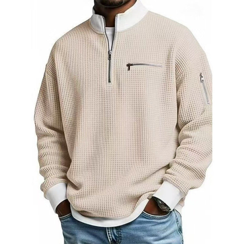 Herren Sweatshirt Hochkragen Reißverschluss Norvielle