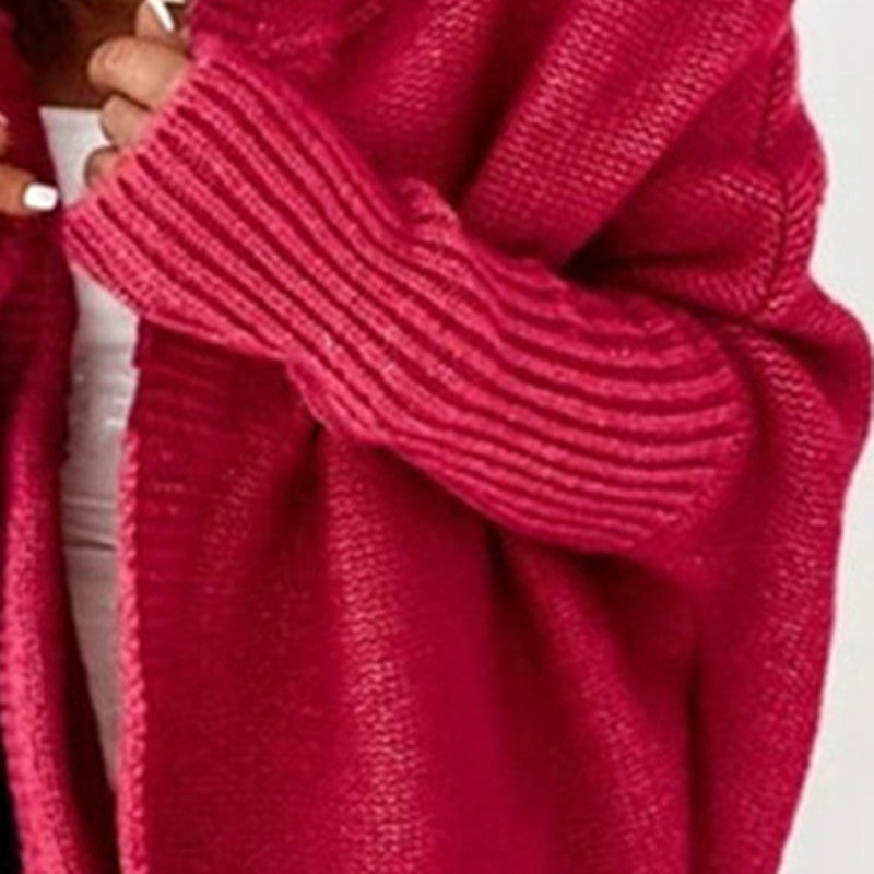 Damen Cardigan mit Kapuze Farbverlauf
