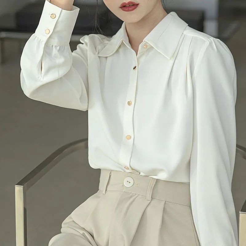 Damen Elegante Bluse aus Seide Norvielle
