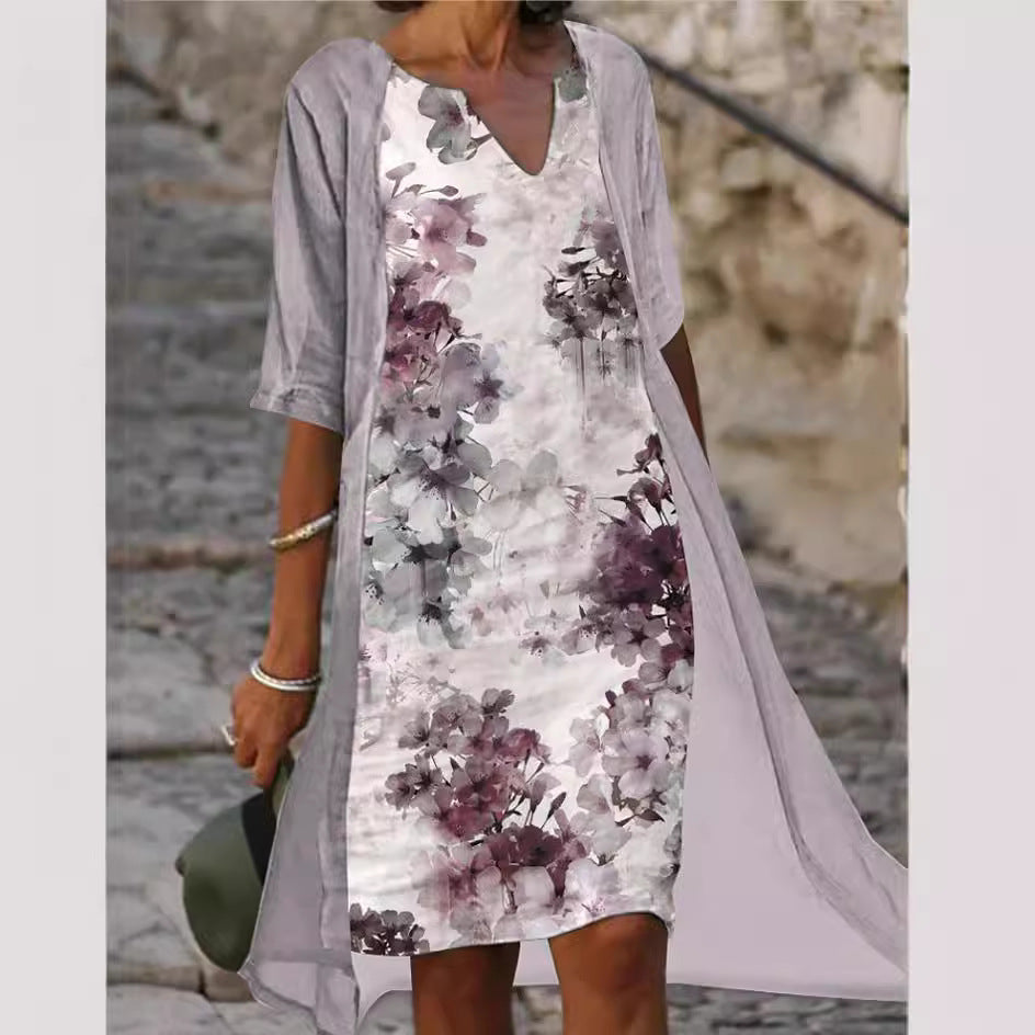 Damen Sommerkleid Floralmuster Leichtes Design Norvielle