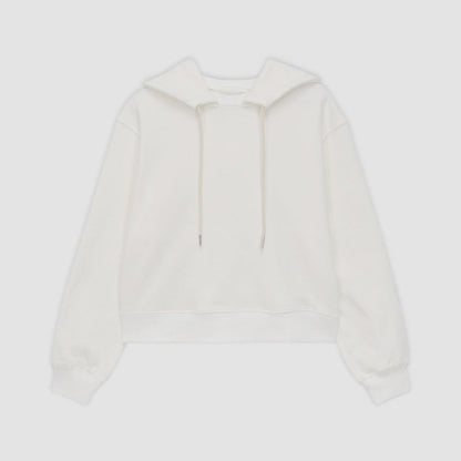 Damen Kapuzenpullover Weicher Baumwollmix Beige