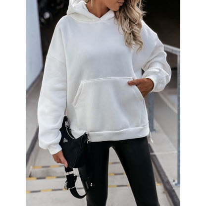 Damen Oversized Kapuzenpullover Kängurutaschen Norvielle