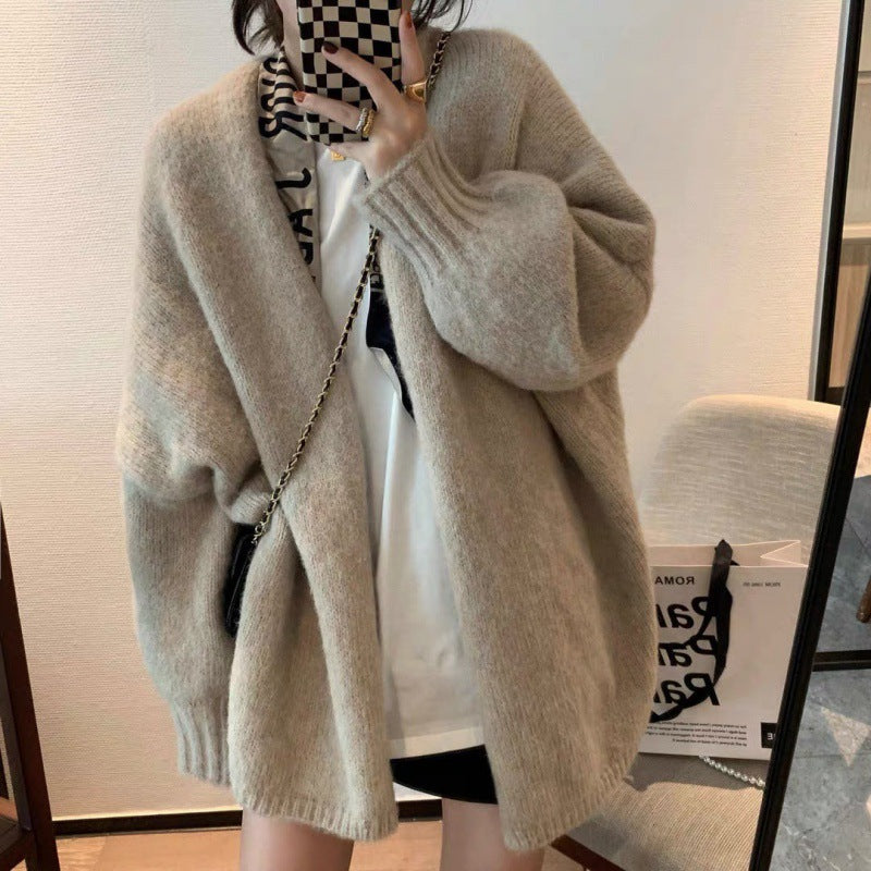 Damen Oversized Pullover V-Ausschnitt Langer Ärmel Norvielle - Norvielle