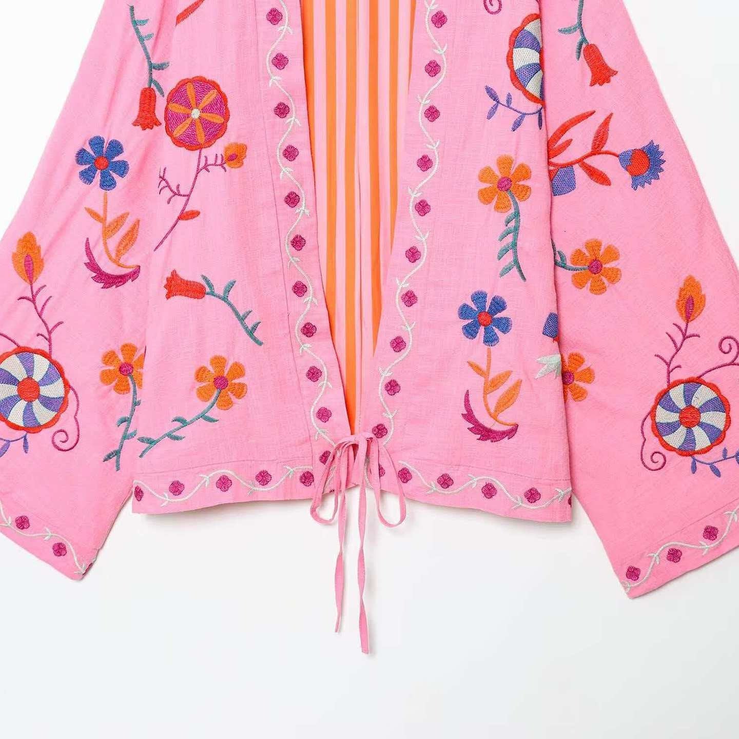 Damen Kimono-Jacke Bestickt Norvielle Elegante