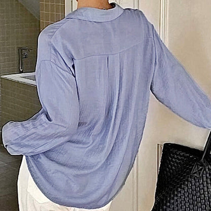 Damen Bluse mit Knoten-Detail und Rüschensaum Norvielle