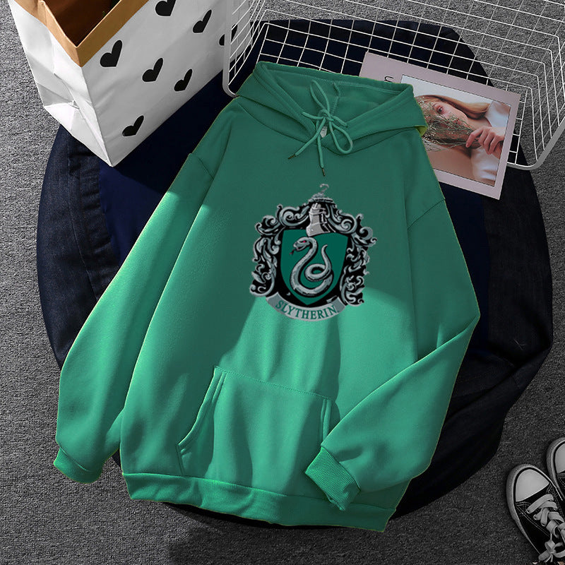 Damen Kapuzenpullover Slytherin Wappen Norvielle