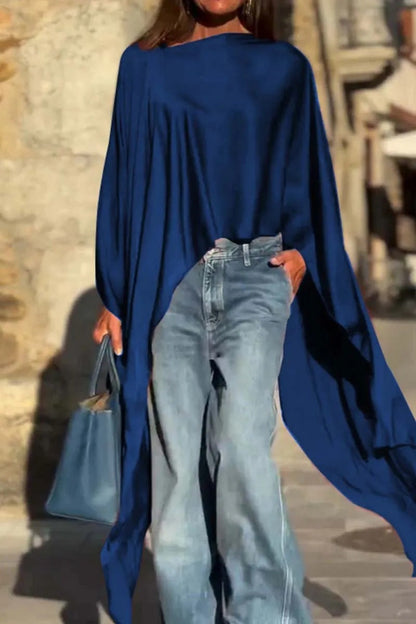 Damen Oversized-Oberteil Fließender Schnitt Norvielle
