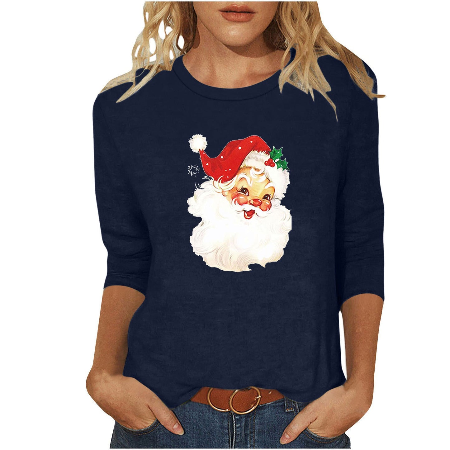 Damen Weihnachtssweatshirt Festliches Motiv Norvielle