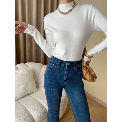 Damen Feinstrickpullover Hochkragen Norvielle - Norvielle