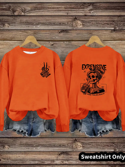 Damen Sweatshirt Kreatives Motiv Lässiger Schnitt Norvielle