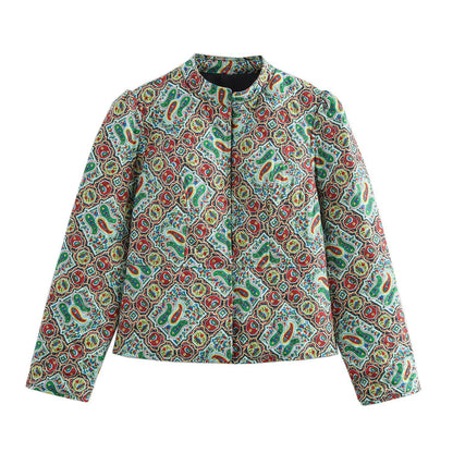 Damen Steppjacke Musterdruck Norvielle